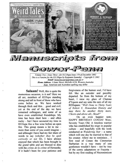 Manuscripts from Gower-Penn, Volume 2 Number 3