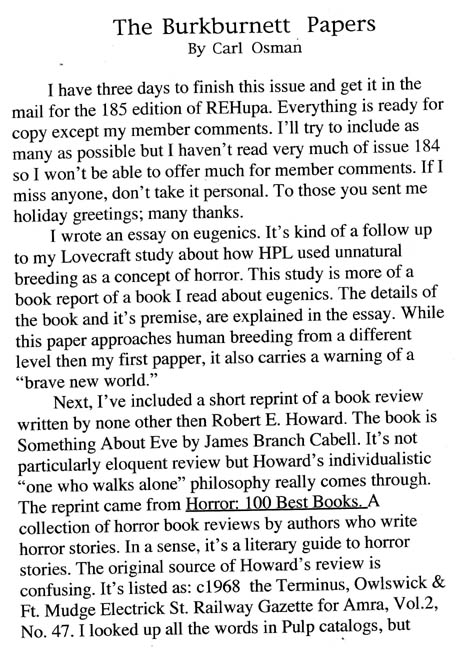 The Burkburnett Papers