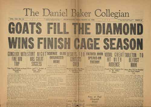 Daniel Baker Collegian Volume 21 Number 10