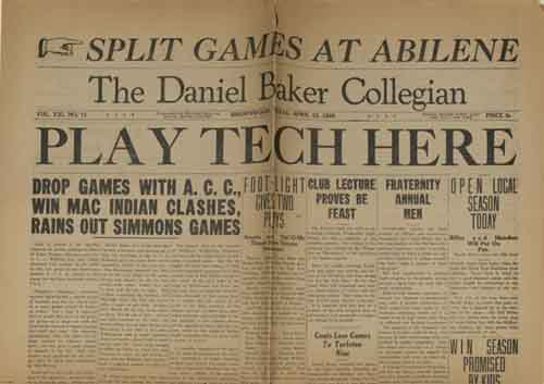 Daniel Baker Collegian Volume XXI Number 11