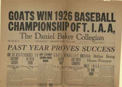Daniel Baker Collegian Volume XXI Number 12