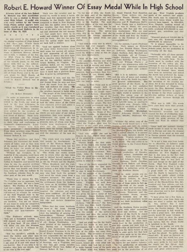 What the Nation Owes to the South