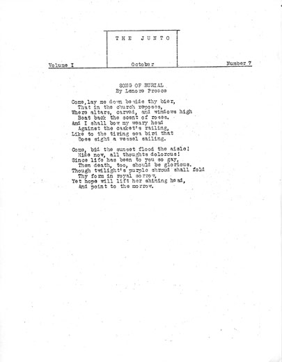 The Junto Volume I Number 7