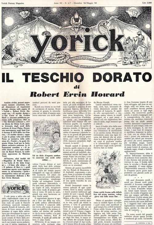 Yorick Fantasy Magazine 6/7