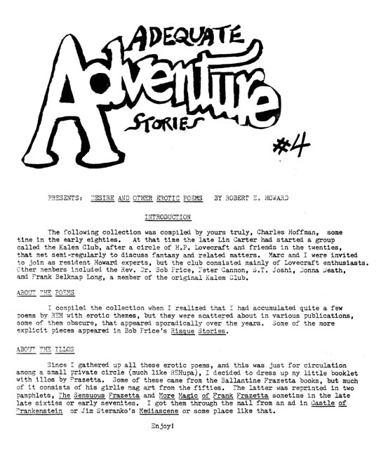 ADEQUATE ADVENTURE STORIES #4