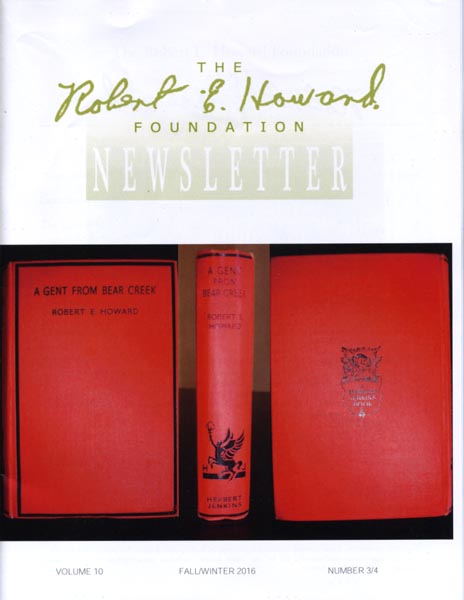 Robert E. Howard Foundation Newsletter Volume 10 Number 3/4