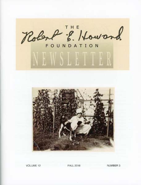 Robert E. Howard Foundation Newsletter Volume 12 Number 3