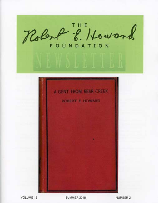 Robert E. Howard Foundation Newsletter Volume 13 Number 2