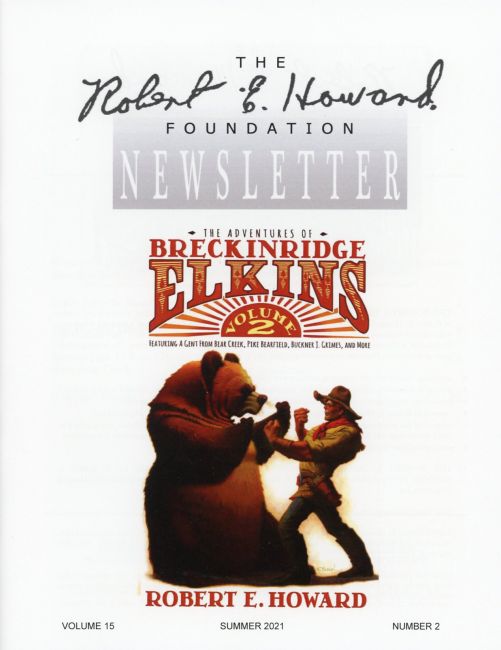 Robert E. Howard Foundation Newsletter Volume 15 Number 2
