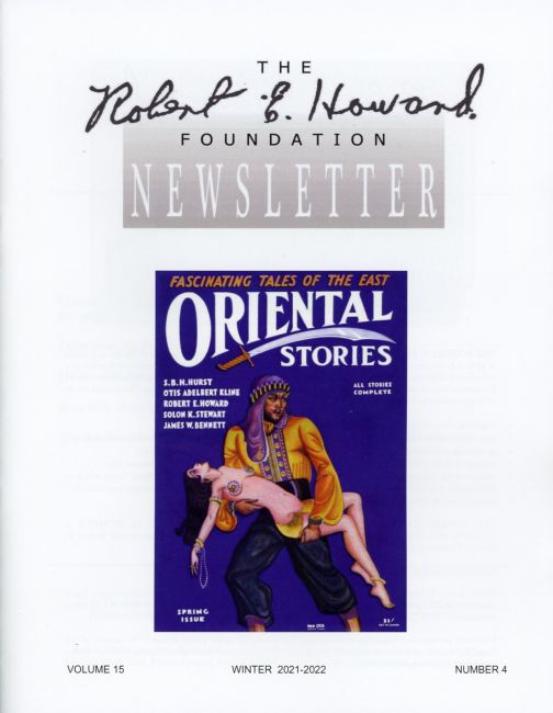 Robert E. Howard Foundation Newsletter Volume 15 Number 4