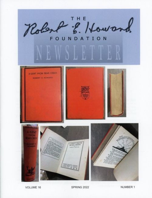 Robert E. Howard Foundation Newsletter Volume 16 Number 1