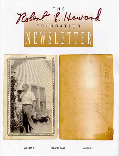 Robert E. Howard Foundation Newsletter Volume 2 Number 2