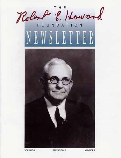 Robert E. Howard Foundation Newsletter Volume 4 Number 1