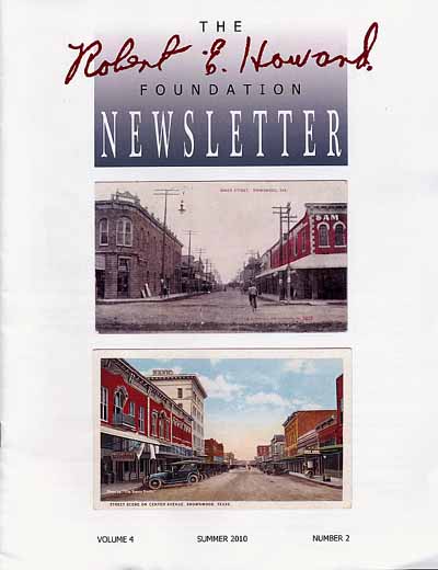 Robert E. Howard Foundation Newsletter Volume 4 Number 2