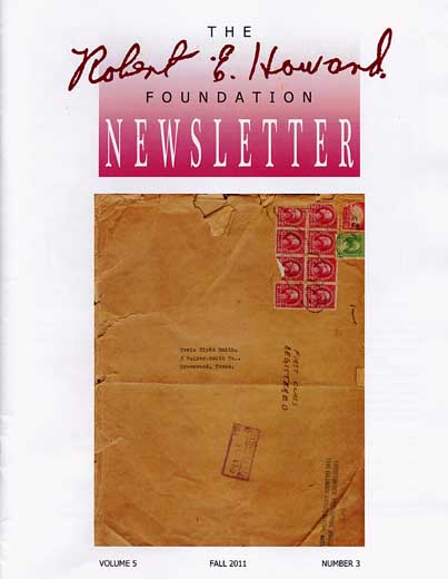 Robert E. Howard Foundation Newsletter Volume 5 Number 3