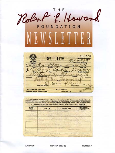 Robert E. Howard Foundation Newsletter Volume 7 Number 4