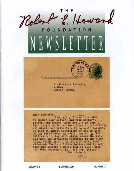 Robert E. Howard Foundation Newsletter Volume 8 Number 2