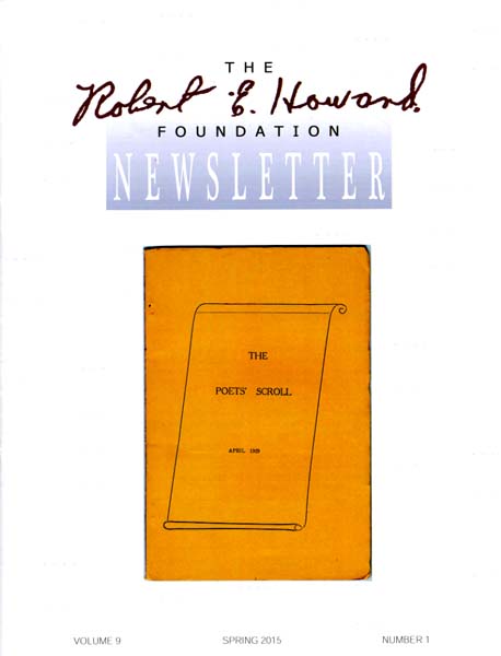 Robert E. Howard Foundation Newsletter Volume 9 Number 1